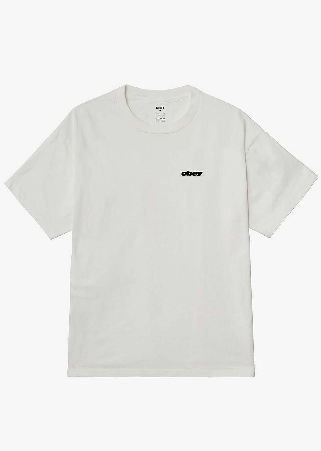 Obey Men's Bounce Box T-Shirt Pigment Vintage White