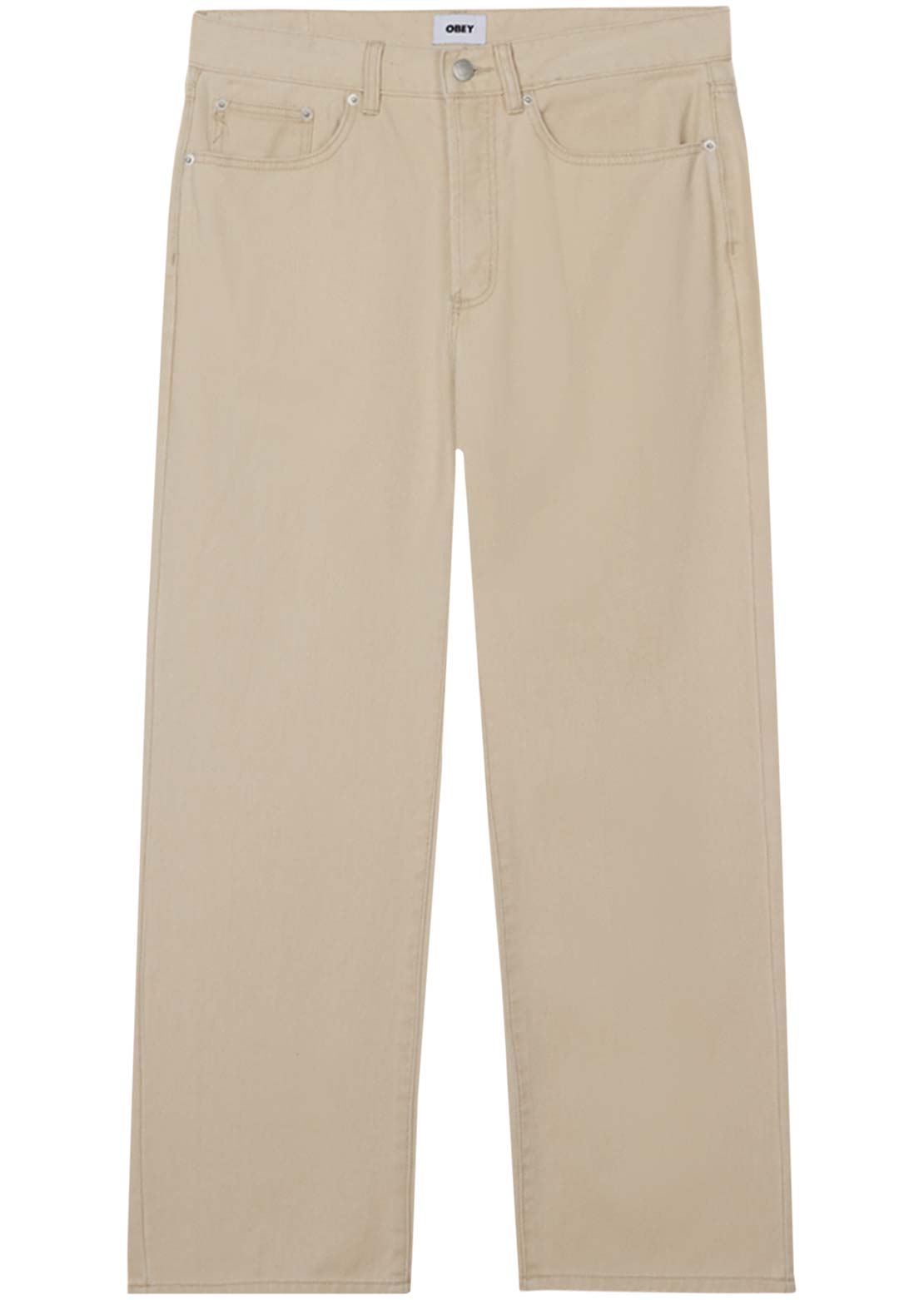 Obey Men's Classic Baggy Denim Pant Pelican Faded Wash