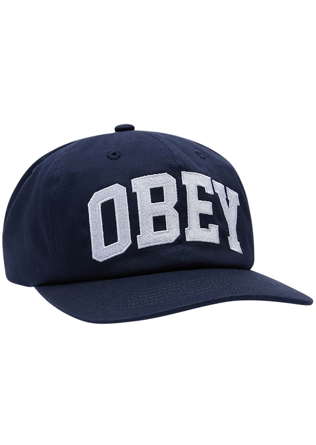 Obey Men&#39;s Collegiate 6 Panel Strapback Mild Navy