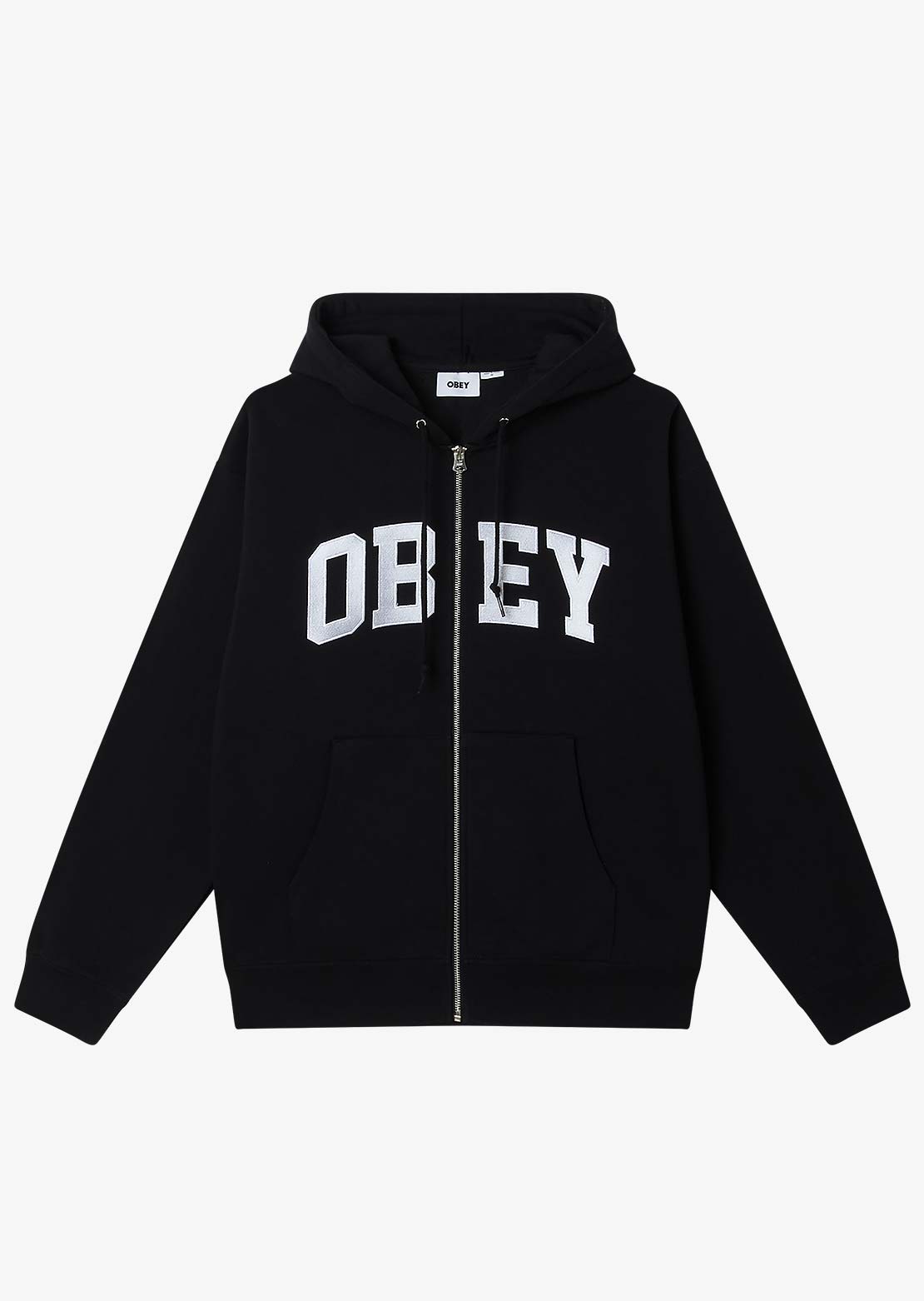 Obey Men's Collegiate Zip Hood Black