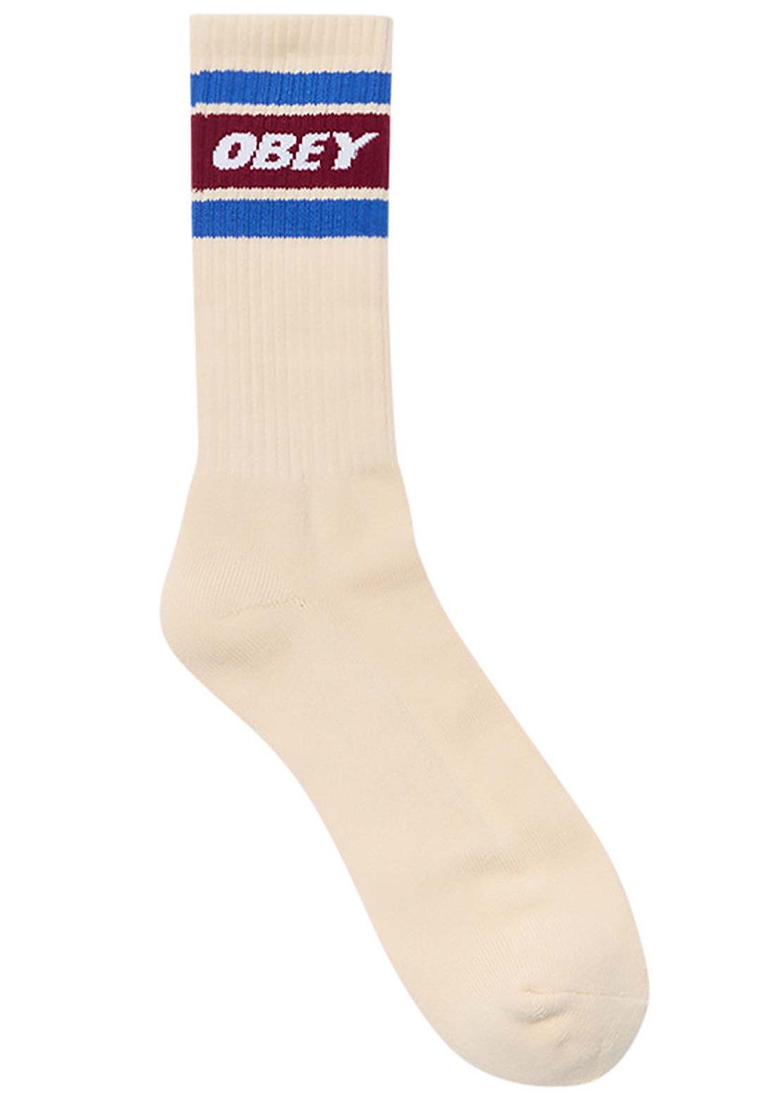 Obey Men&#39;s Cooper II Socks Unbleached/Rhubarb