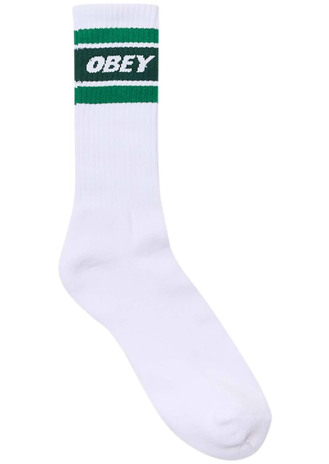 Obey Men&#39;s Cooper II Socks White/Green
