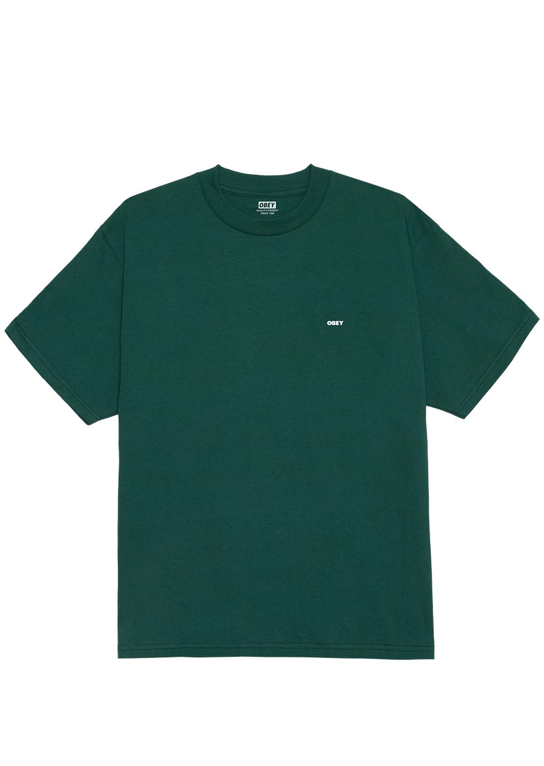Obey Men&#39;s Cropped Icon T-Shirt Rain Forest