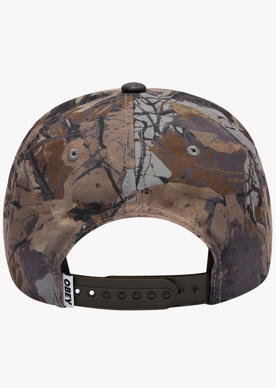 Obey Men's Delta 5 Panel Snapback Cap Fence Camo Multi