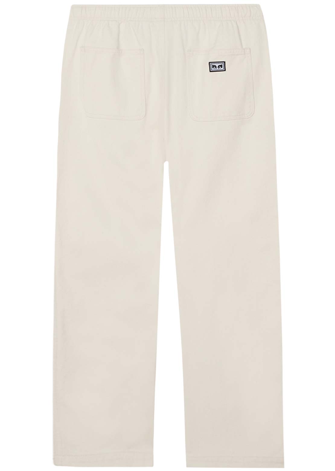 Obey Men&#39;s Denim Easy Pant Egret Faded Wash