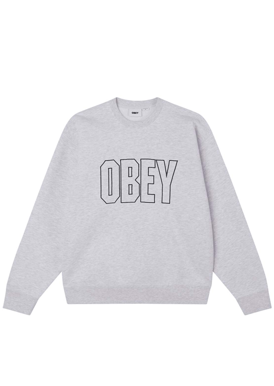 Obey Men&#39;s Digable Crew Fleece Ash Grey