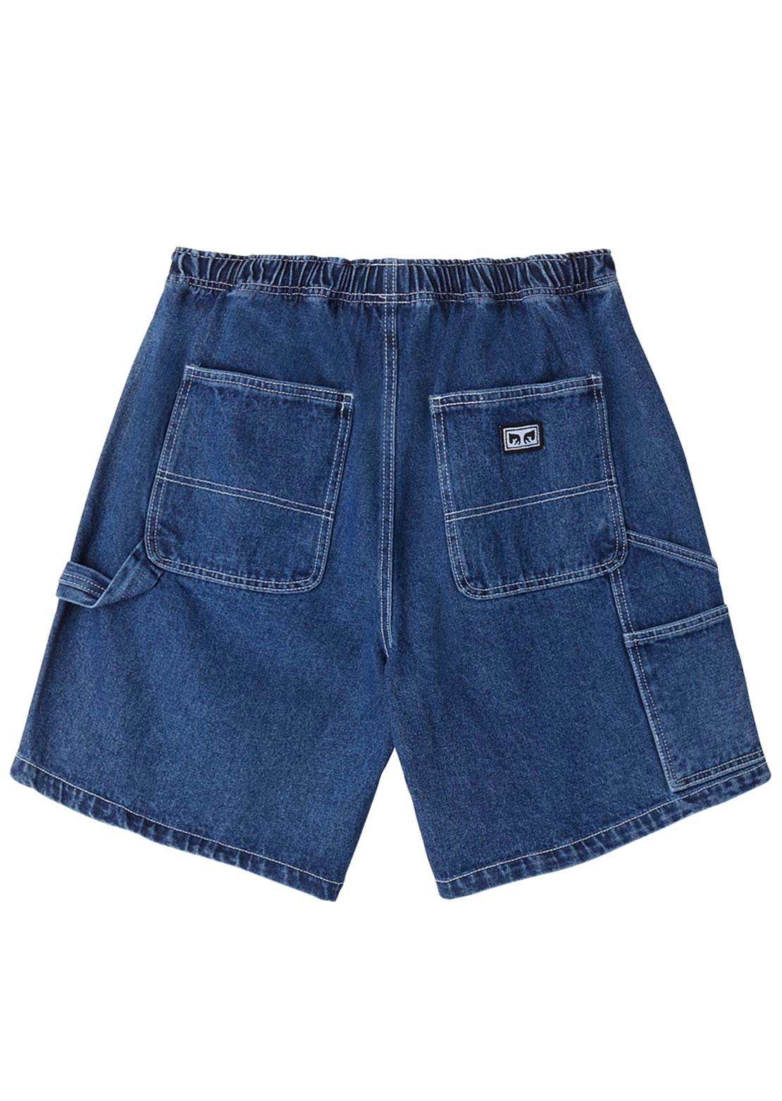 Obey Men&#39;s Easy Denim Carpenter Shorts Stone Wash Indigo