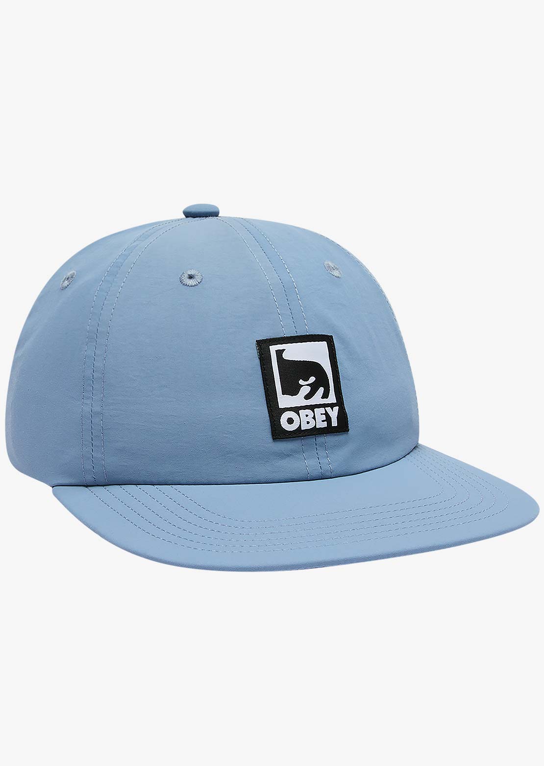Obey Men's Effect Nylon 6 Panel Strapback Cap Blue Fog