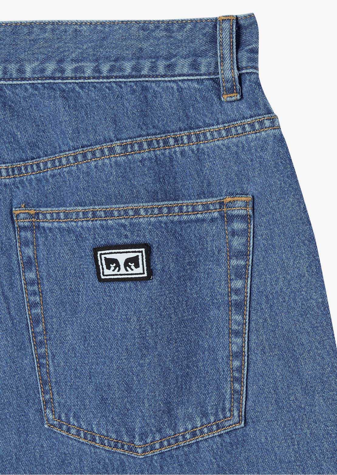 Obey Men's Emerson Denim Shorts Salty Blue Stone Wash