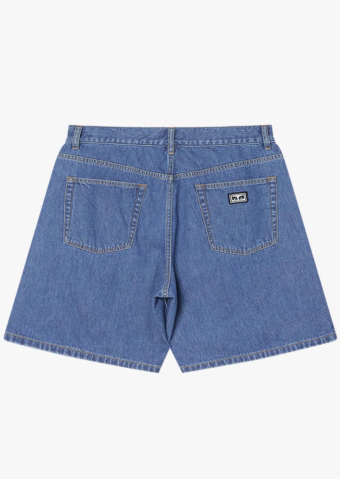 Obey Men's Emerson Denim Shorts Salty Blue Stone Wash