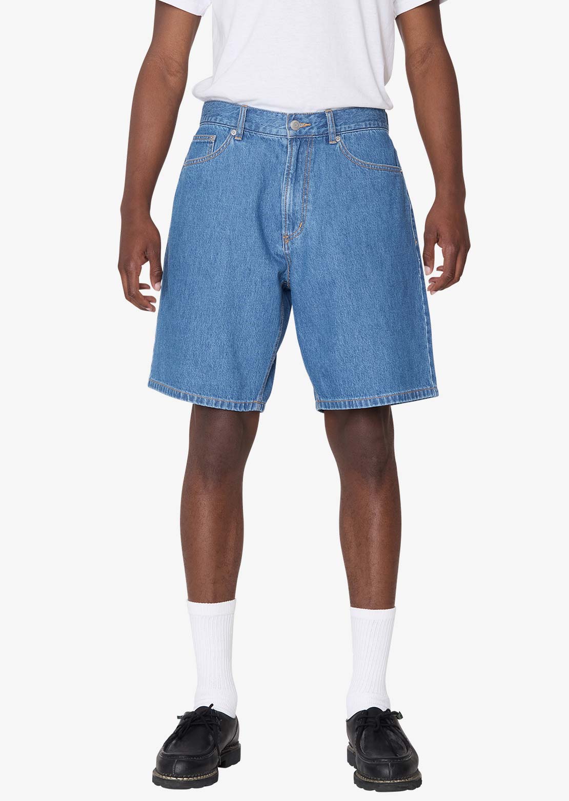 Obey Men's Emerson Denim Shorts Salty Blue Stone Wash