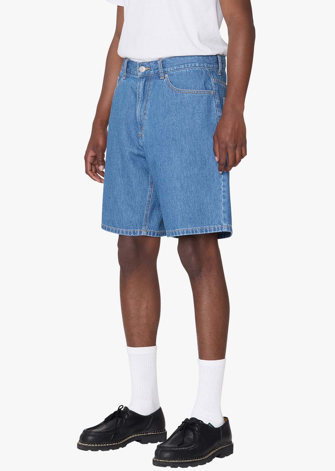 Obey Men's Emerson Denim Shorts Salty Blue Stone Wash