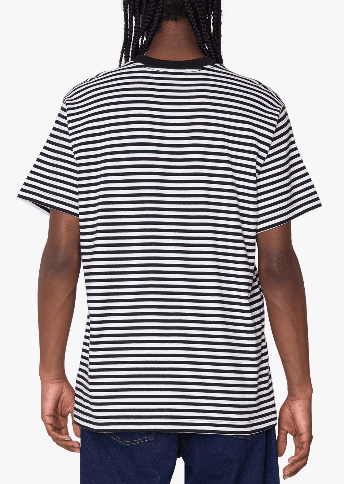 Obey Men's Established Works Eyes Stripe T-Shirt Black Multi