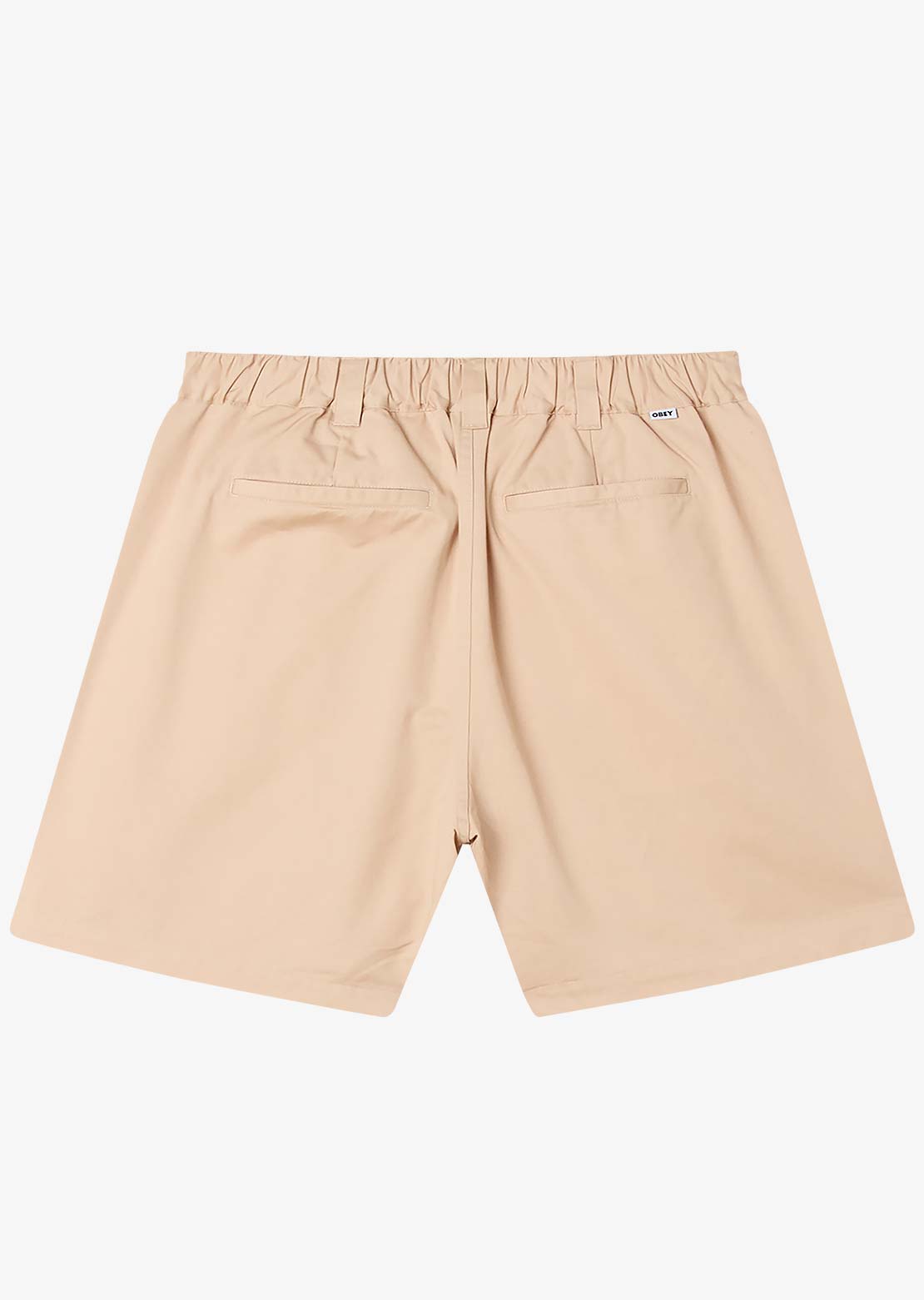 Obey Men's Foster Pleated Shorts Cement