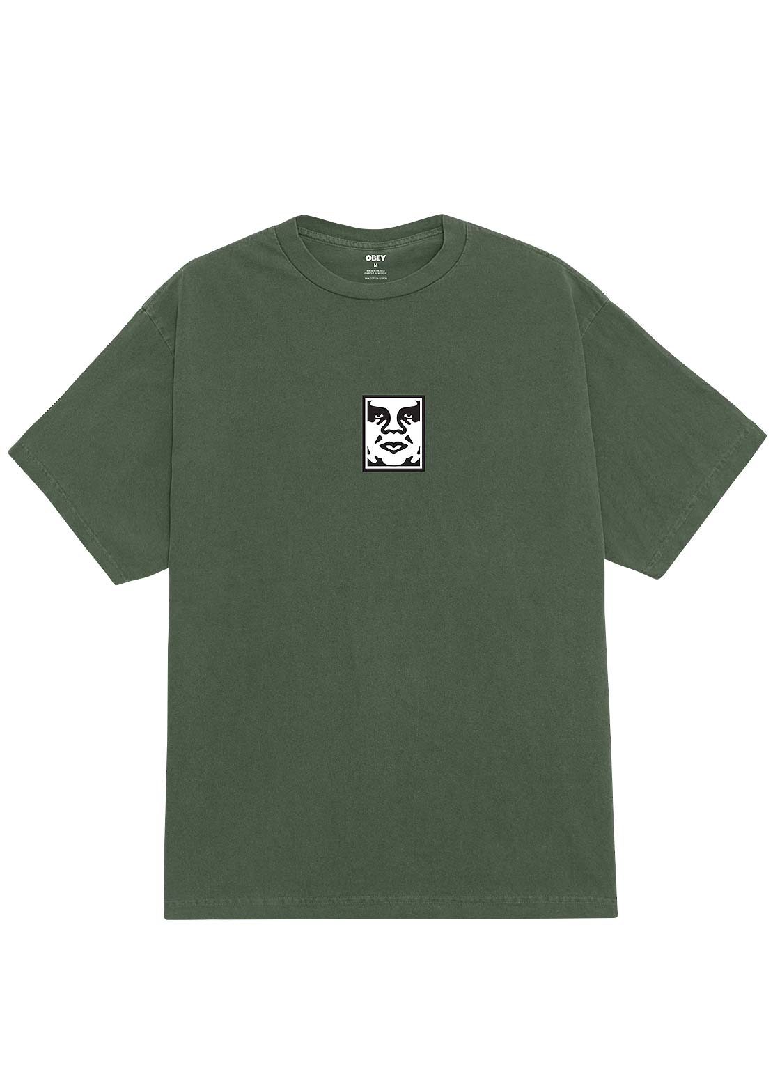 Obey Men's Icon Face HW T-Shirt Pigment Bronze Green