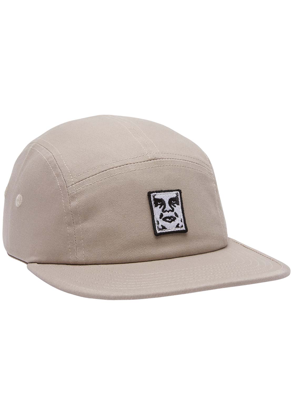 Obey Men&#39;s Icon Patch Twill Camp Cap Silver Grey