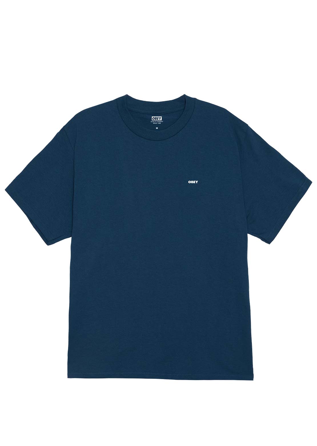 Obey Men&#39;s Icon Stencil Flame T-Shirt Harbor Blue