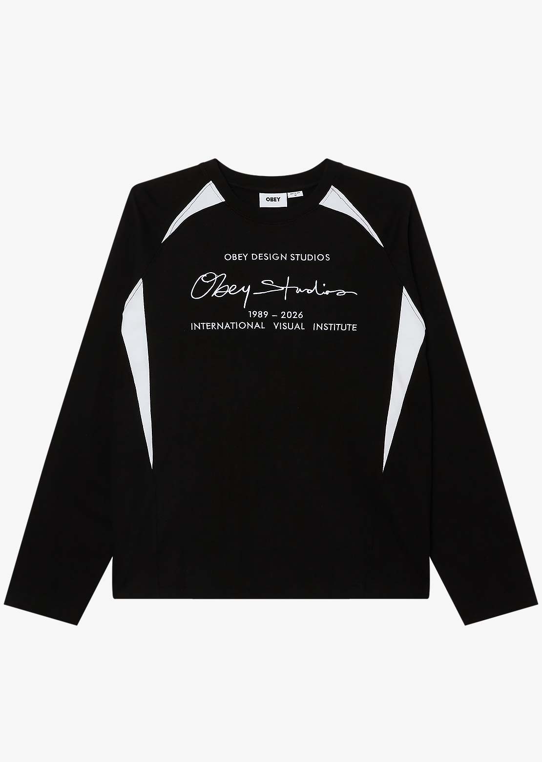 Obey Men's League Long Sleeve Black Multi