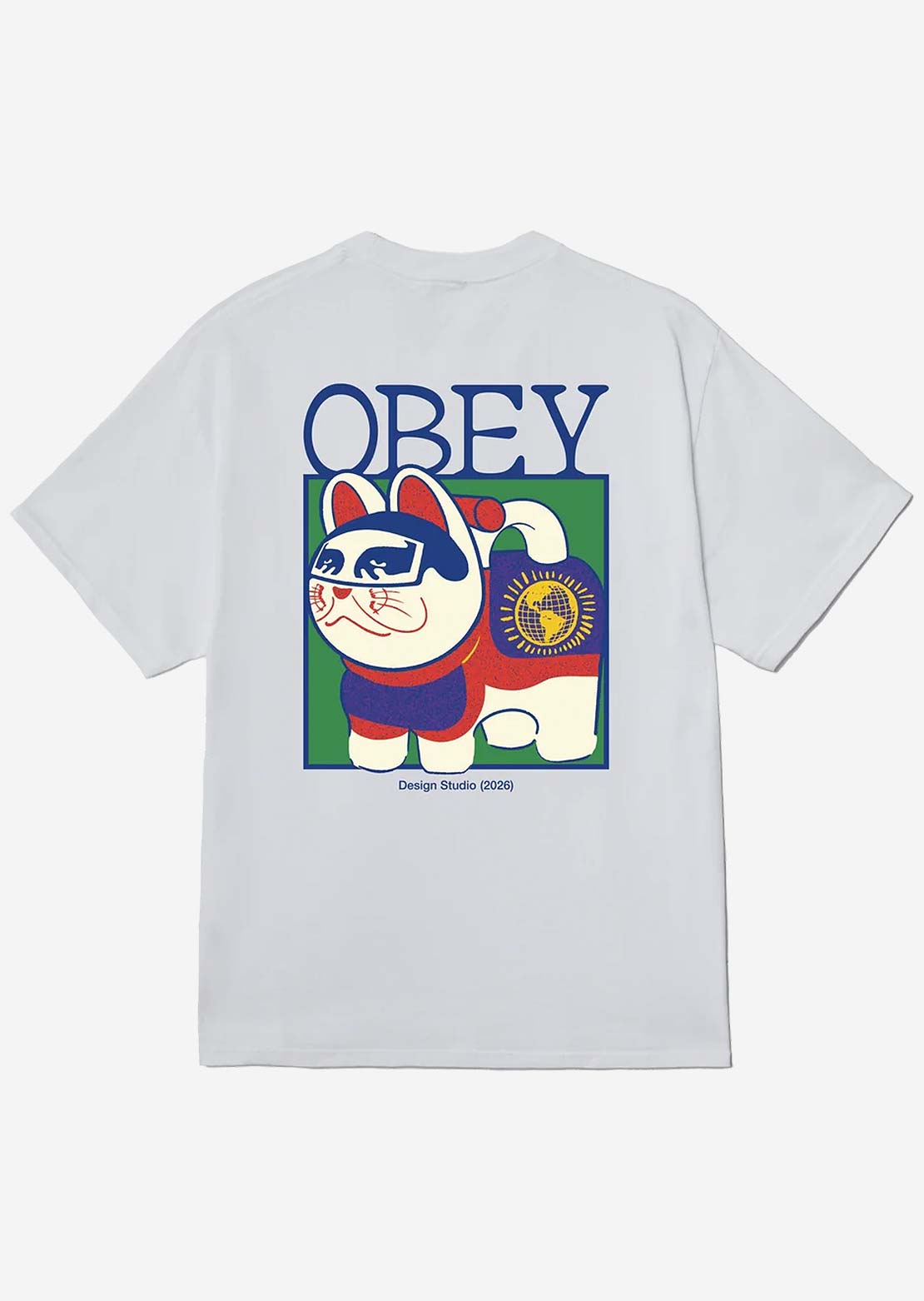 Obey Men's Lucky Cat T-Shirt White