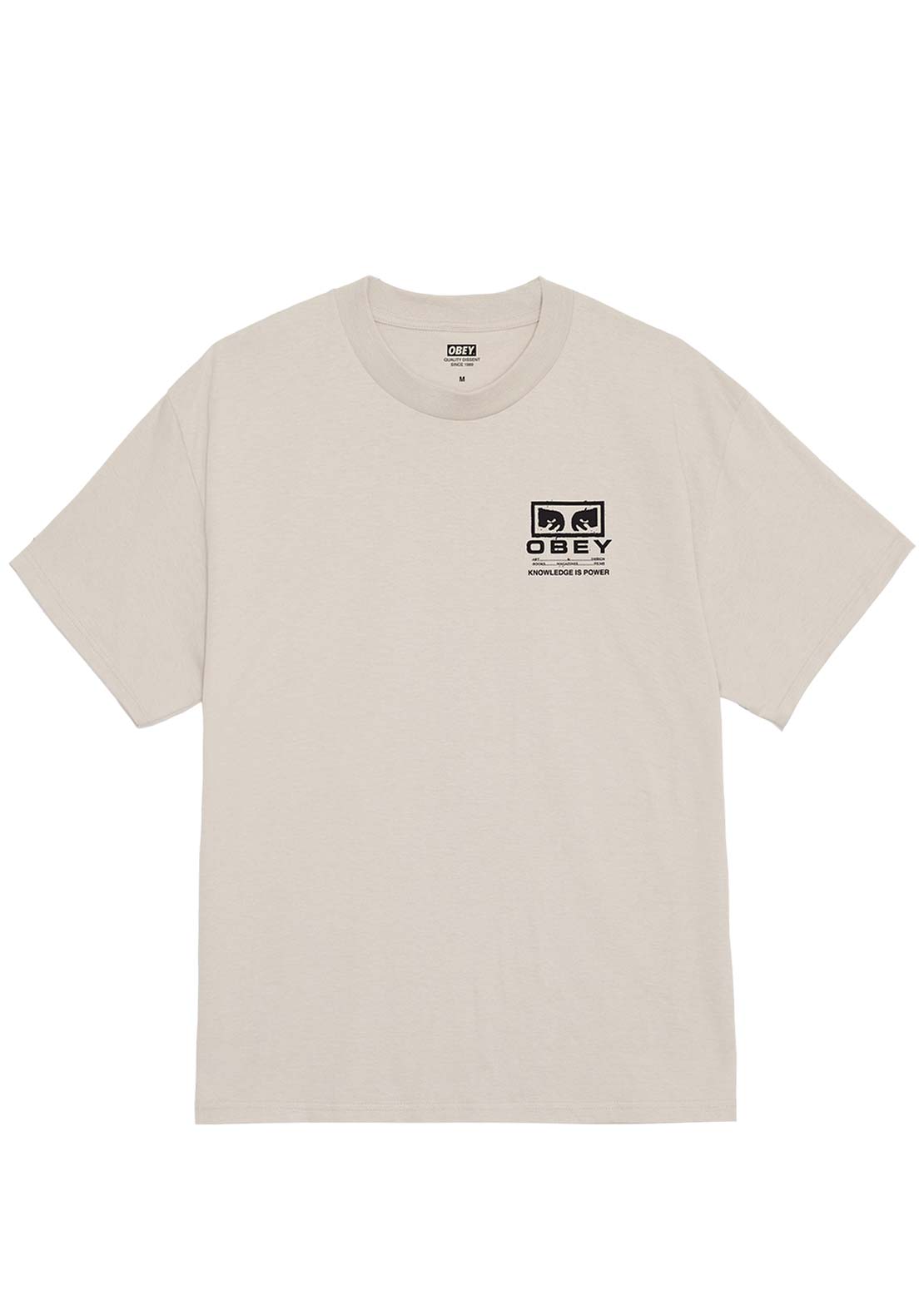 Obey Men&#39;s Permission T-Shirt Silver Grey