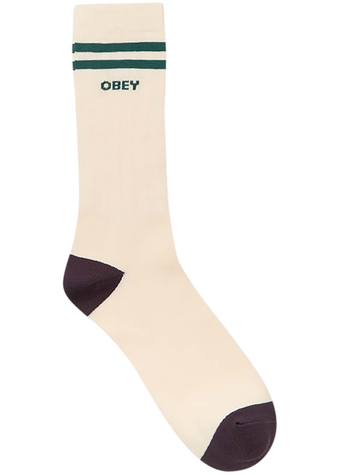 Obey Men&#39;s Soccer Socks Unbleached/Green