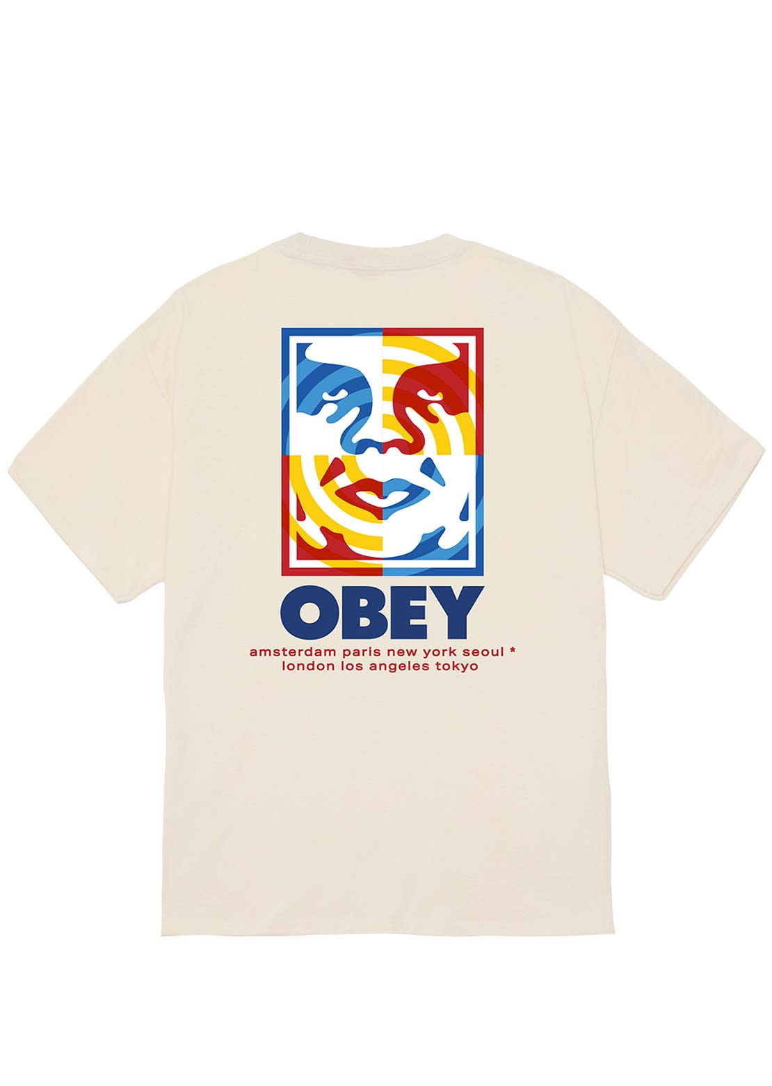 Obey Men&#39;s Target Icon T-Shirt Cream