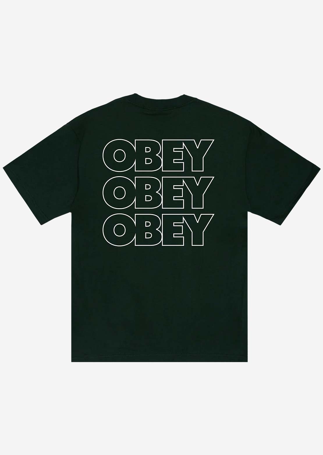 Obey Men's Treble HW Box T-Shirt Forest Green
