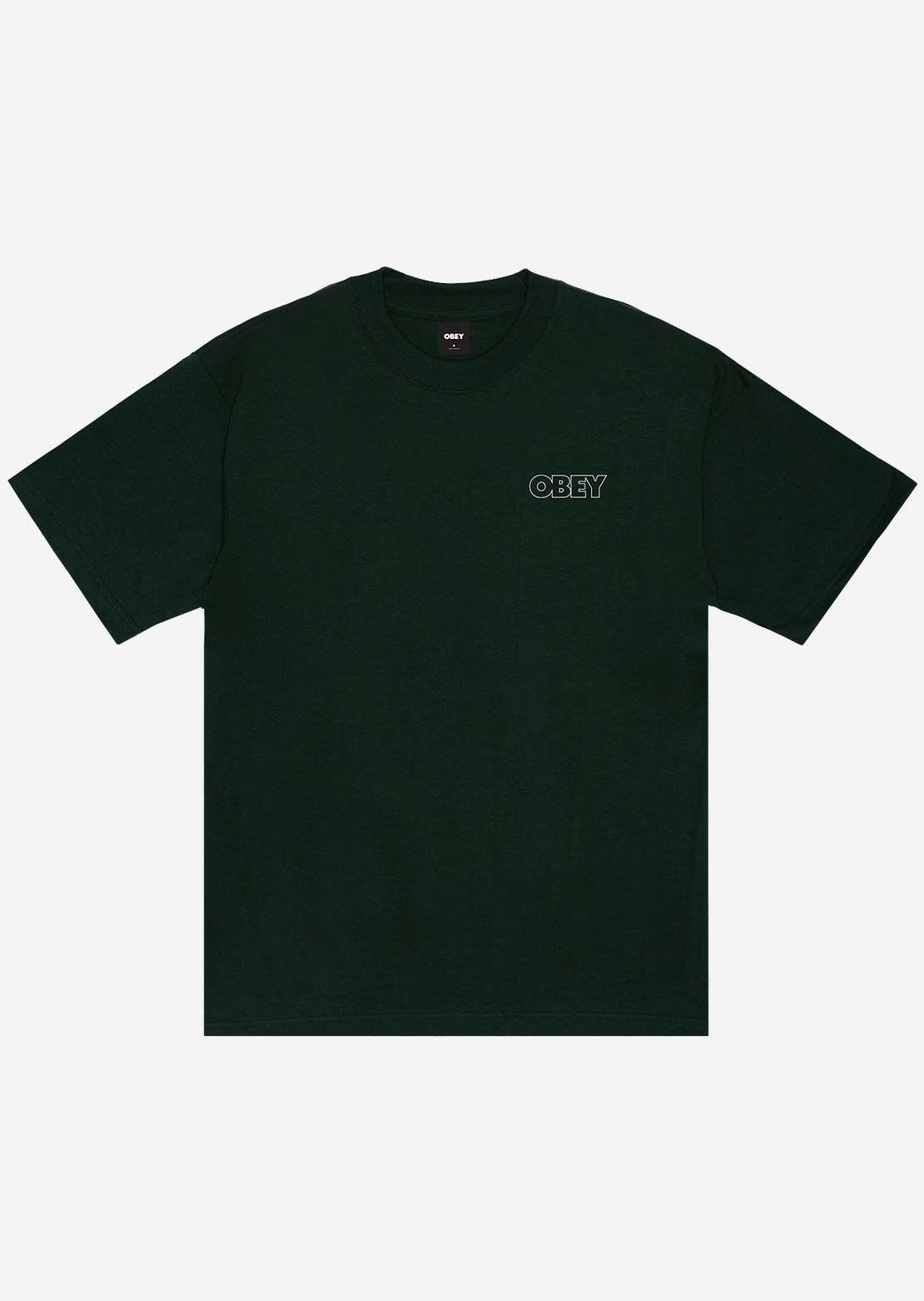 Obey Men's Treble HW Box T-Shirt Forest Green