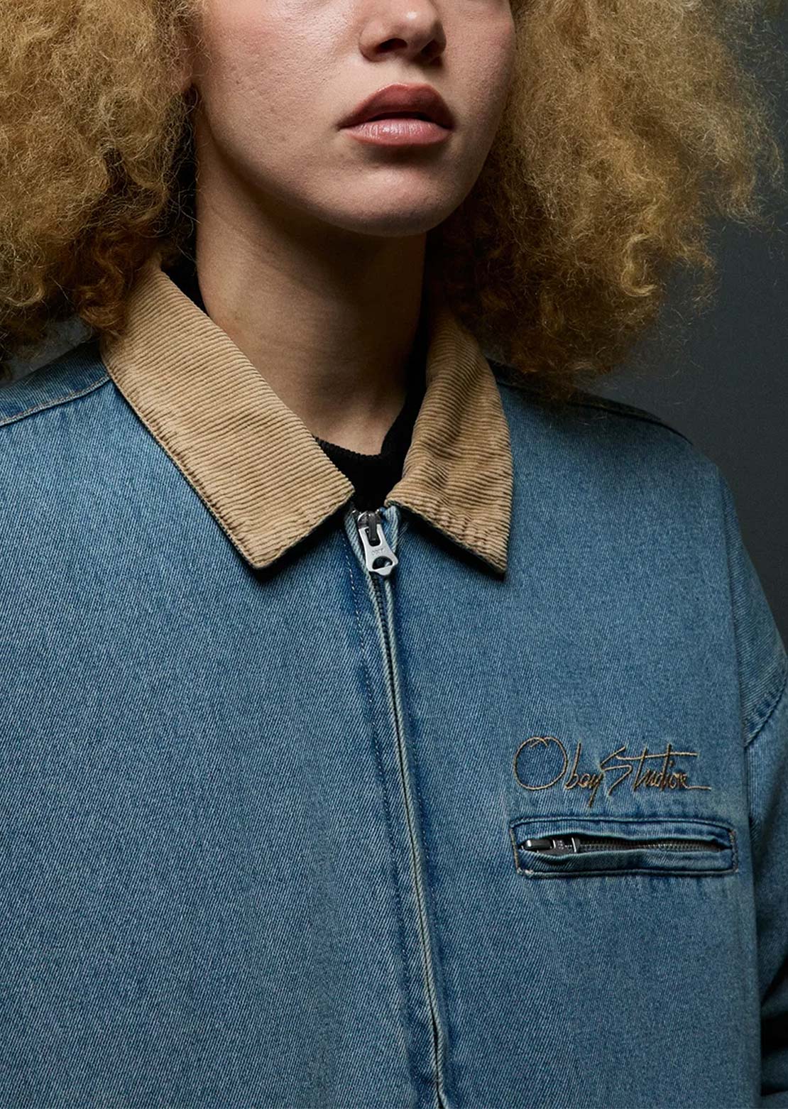 Obey Women's Ezra Workwear Jacket Heavy Vintage Indigo