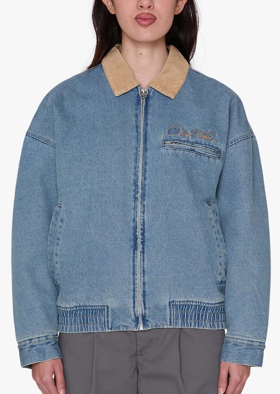 Obey Women's Ezra Workwear Jacket Heavy Vintage Indigo