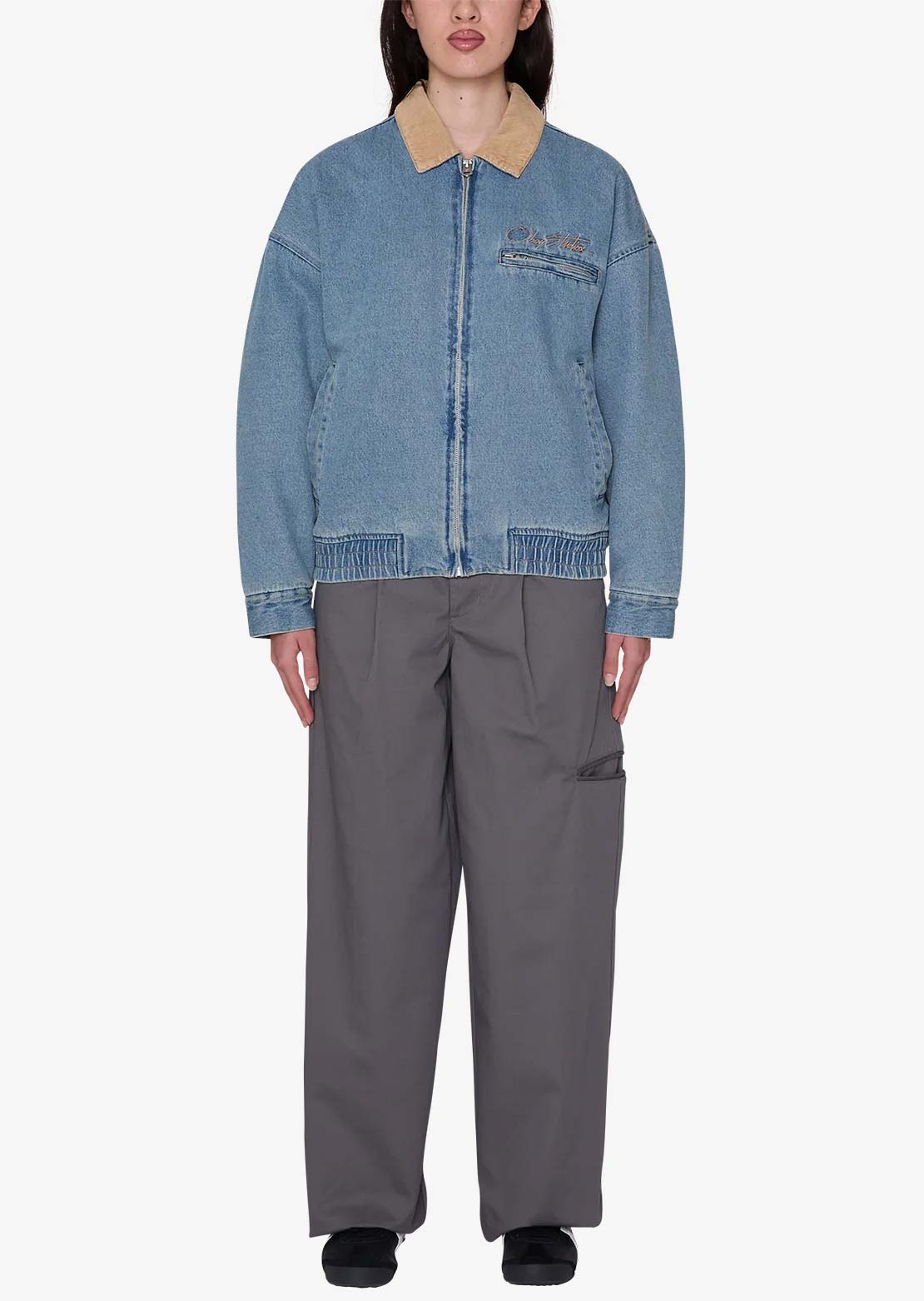 Obey Women's Ezra Workwear Jacket Heavy Vintage Indigo
