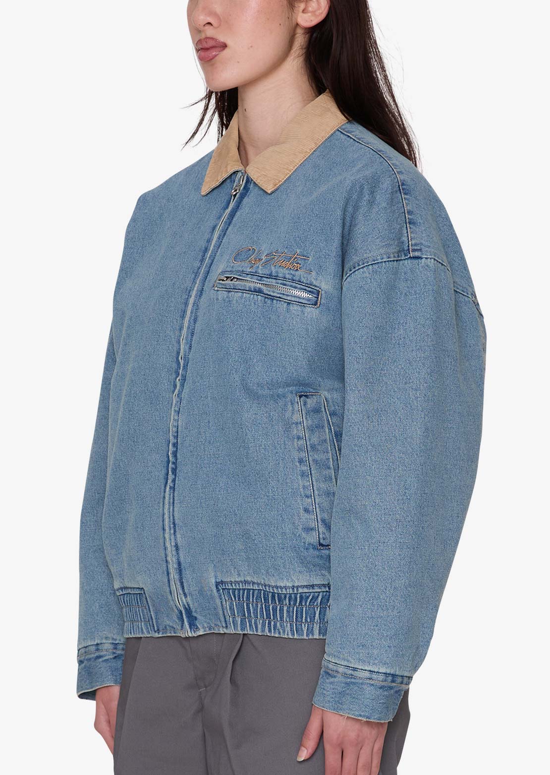 Obey Women's Ezra Workwear Jacket Heavy Vintage Indigo
