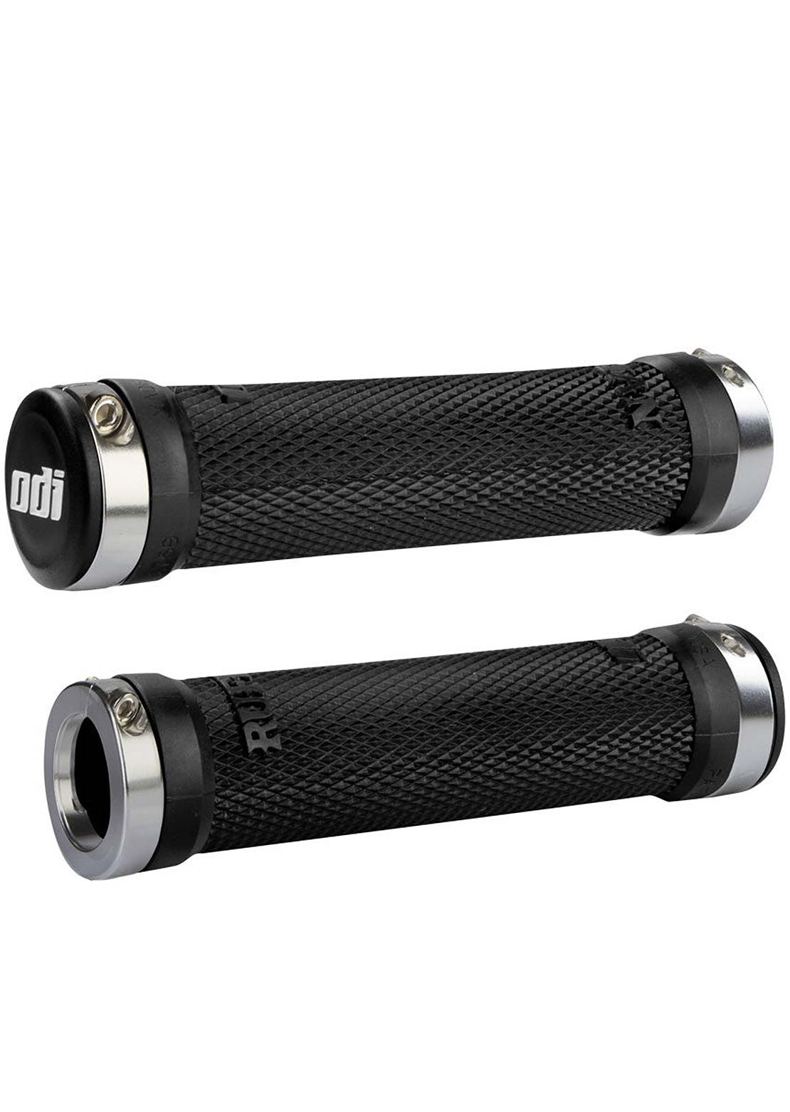 ODI Ruffian Grips 130mm - Pair Black/Silver