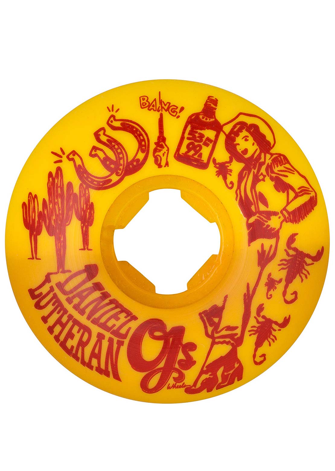 OJ Wheels Daniel Lutheran Elite EZ Edge 99A Skateboard Wheels Orange/Yellow