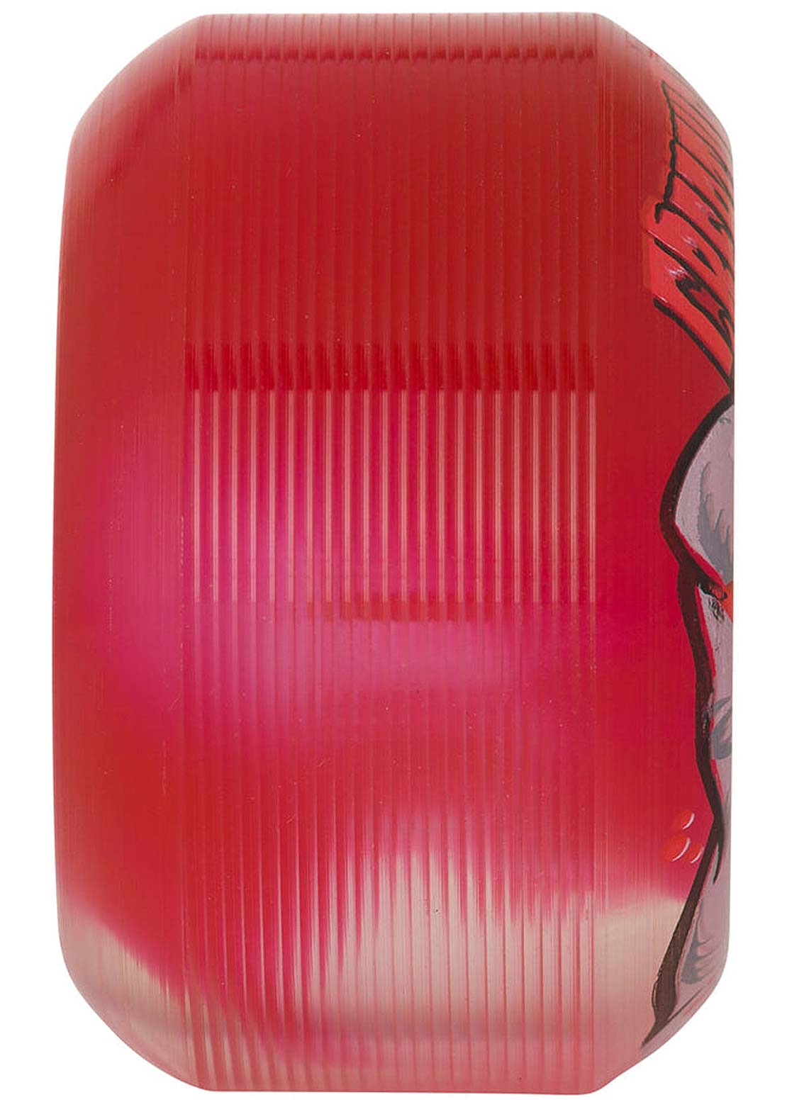 OJ Wheels DNA Curbsuckers Bloodsuckers Clear Swirl 95A Skateboard Wheels Red