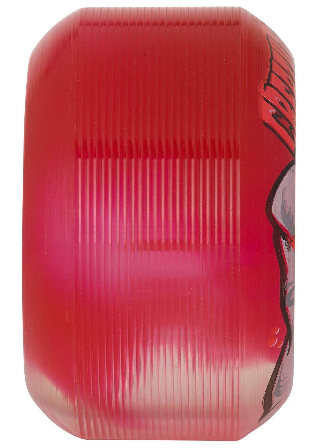 OJ Wheels DNA Curbsuckers Bloodsuckers Clear Swirl 95A Skateboard Wheels Red