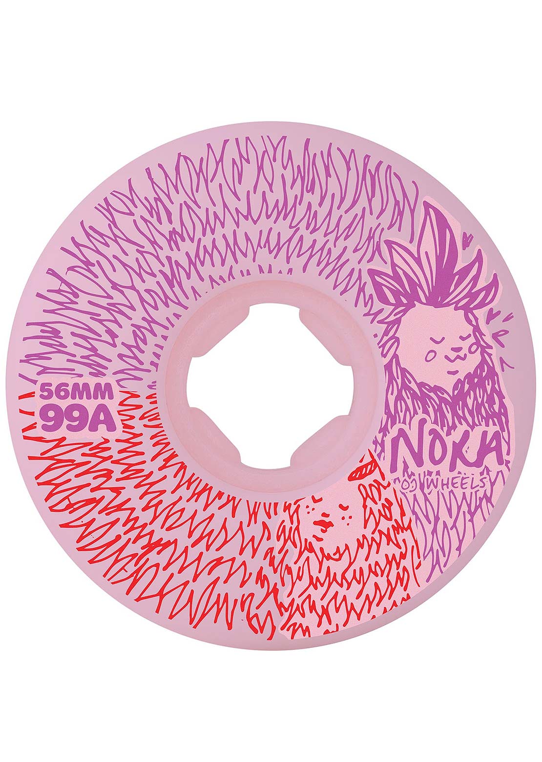 OJ Wheels Nora Vasconcellos Friends Chubbies Swirl 99A Skateboard Wheels Purple/White