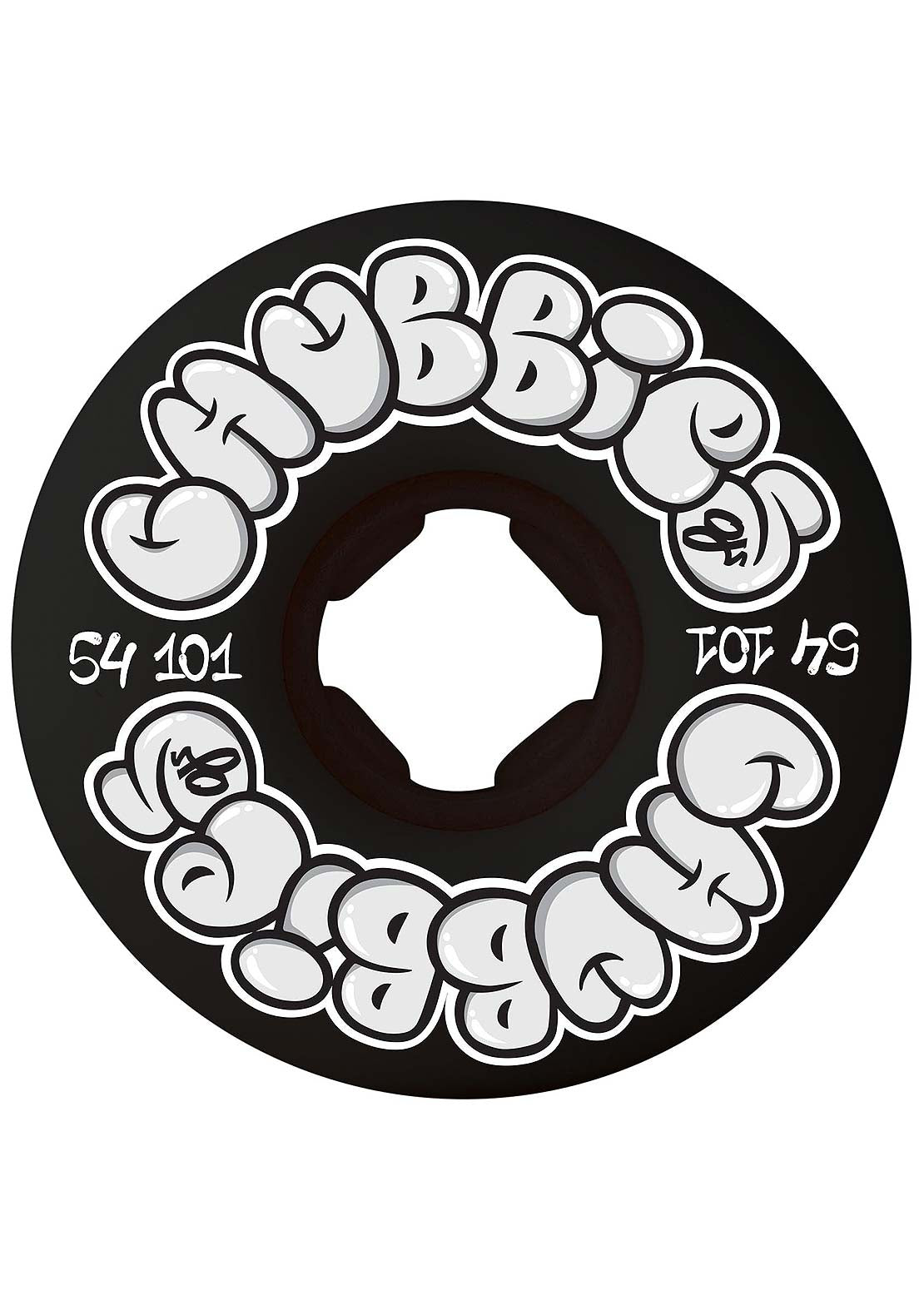 OJ Wheels Team Elite Throw Ups Chubbies 101A Skateboard Wheels Black