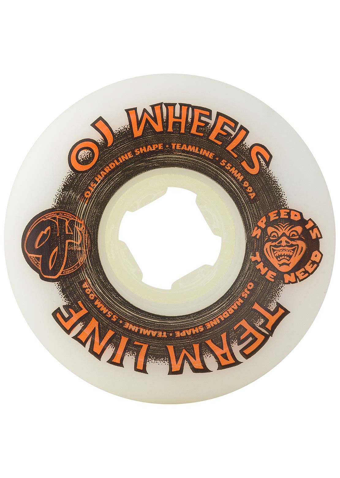 OJ Wheels Team Line 99A Skateboard Wheels White/Black/Orange