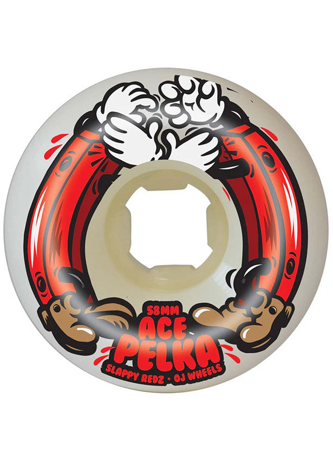 OJ Wheels Unisex Ace Pelka Slappy Redz Double Duro 101A/95A Skateboard Wheels