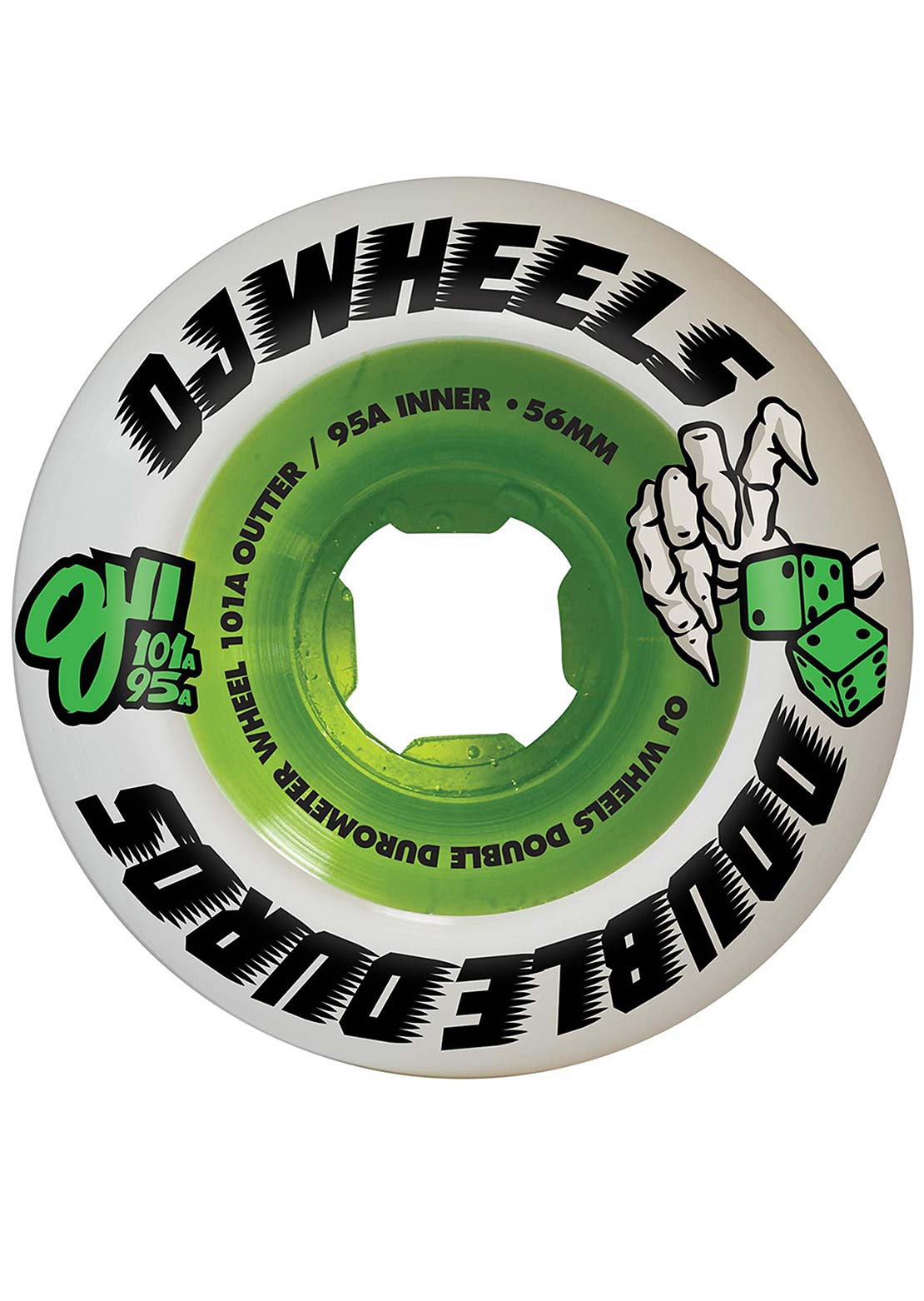 OJ Wheels Unisex Double Duro 101A/95A Skateboard Wheels