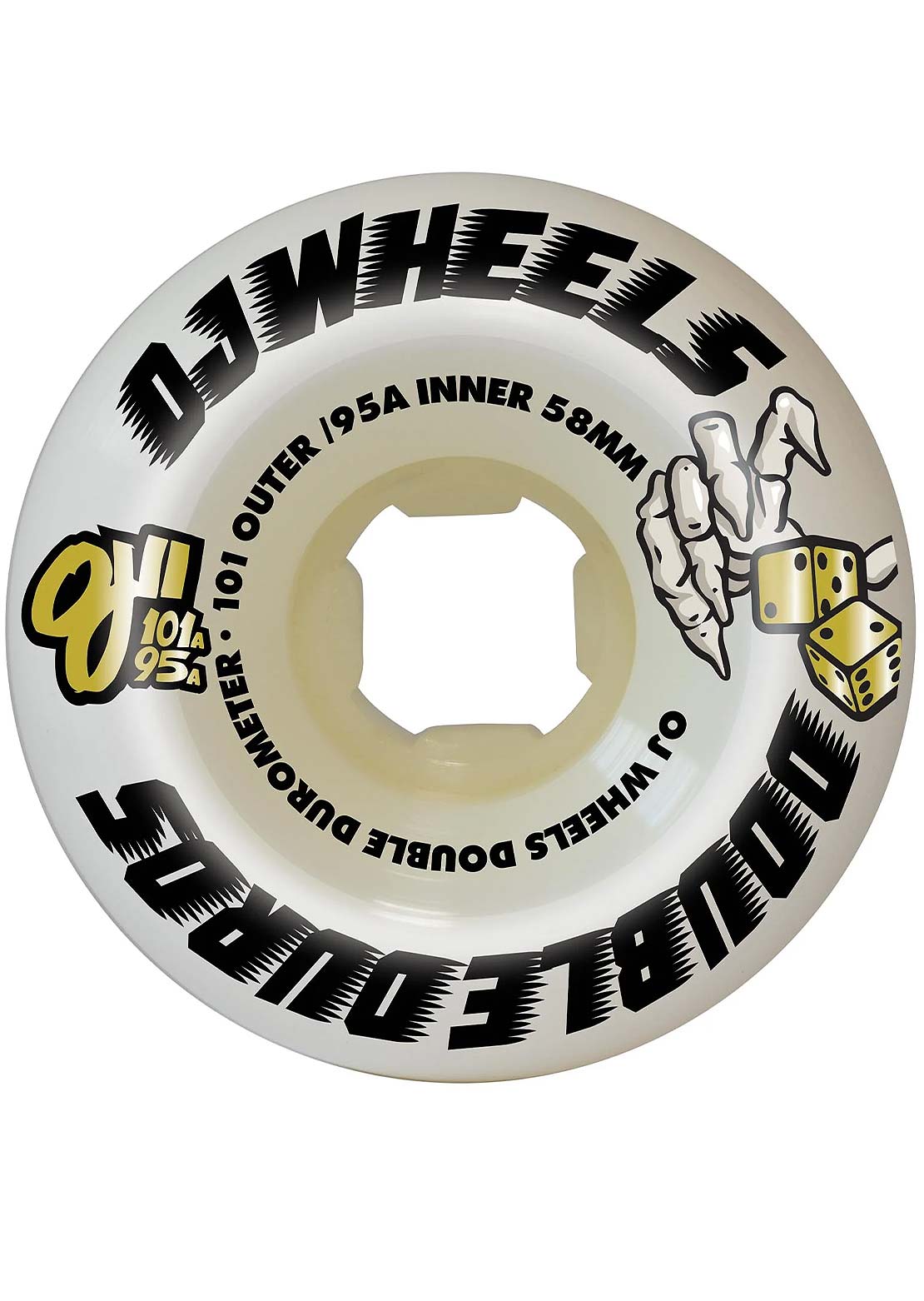 OJ Wheels Unisex Double Duro 101A/95A Skateboard Wheels