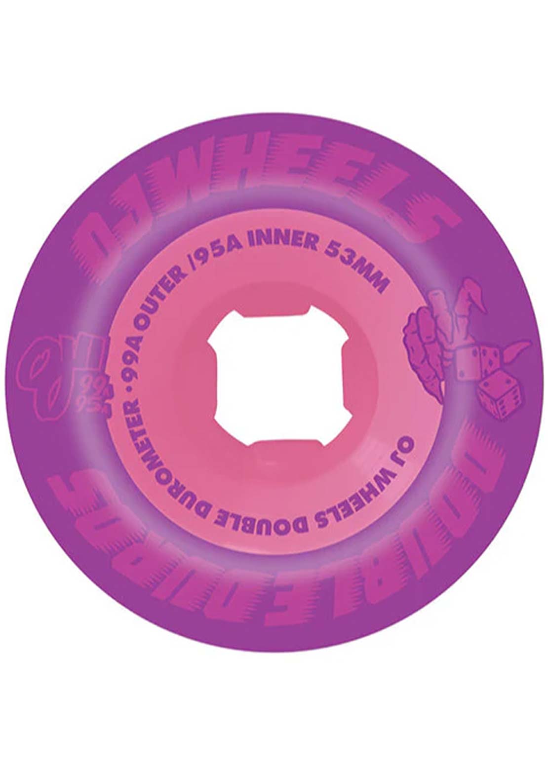 OJ Wheels Unisex Double Duro 99A/95A Skateboard Wheels