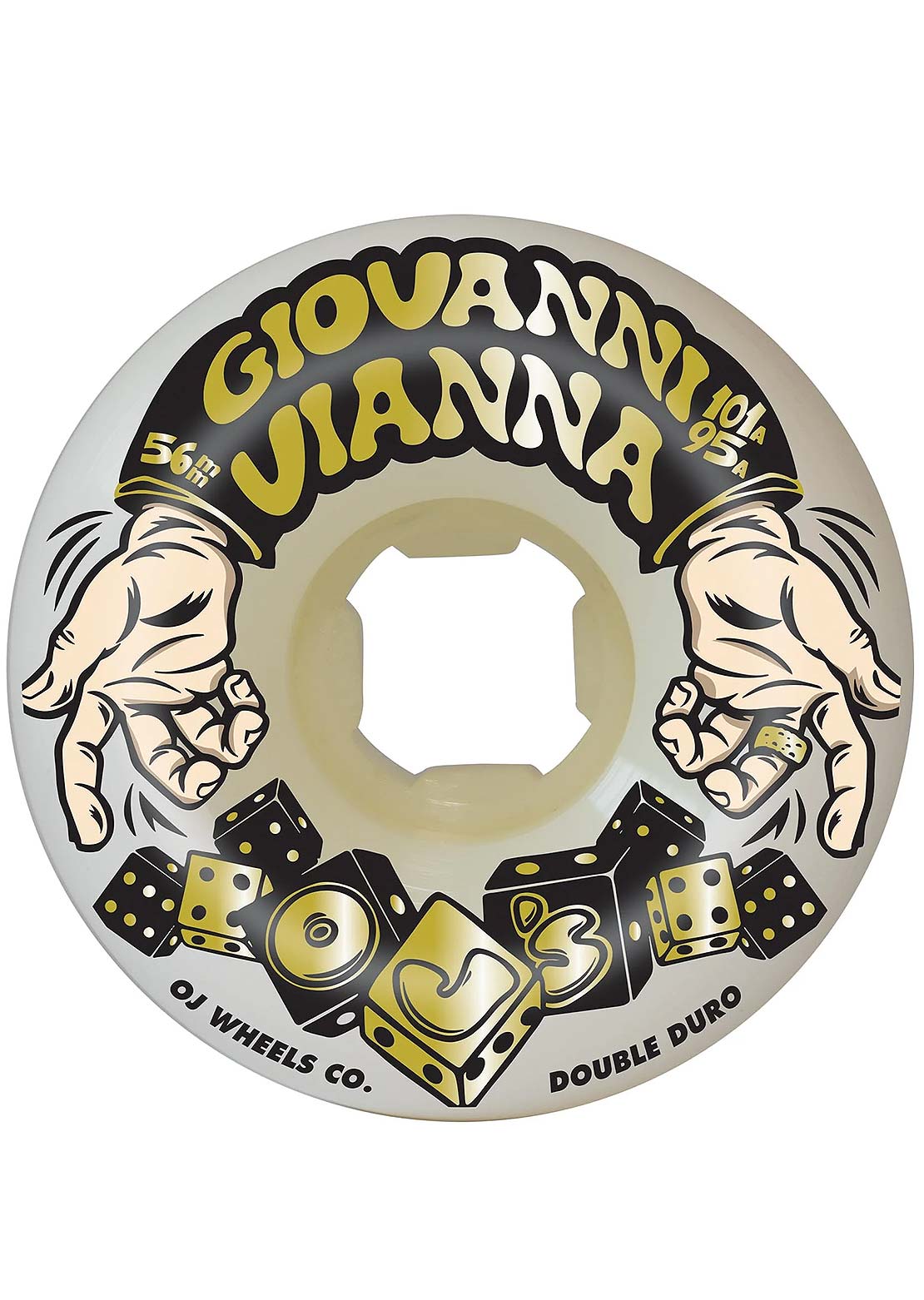 OJ Wheels Unisex Giovanni Vianna High Roller Double Duro 101A/95A Skateboard Wheels