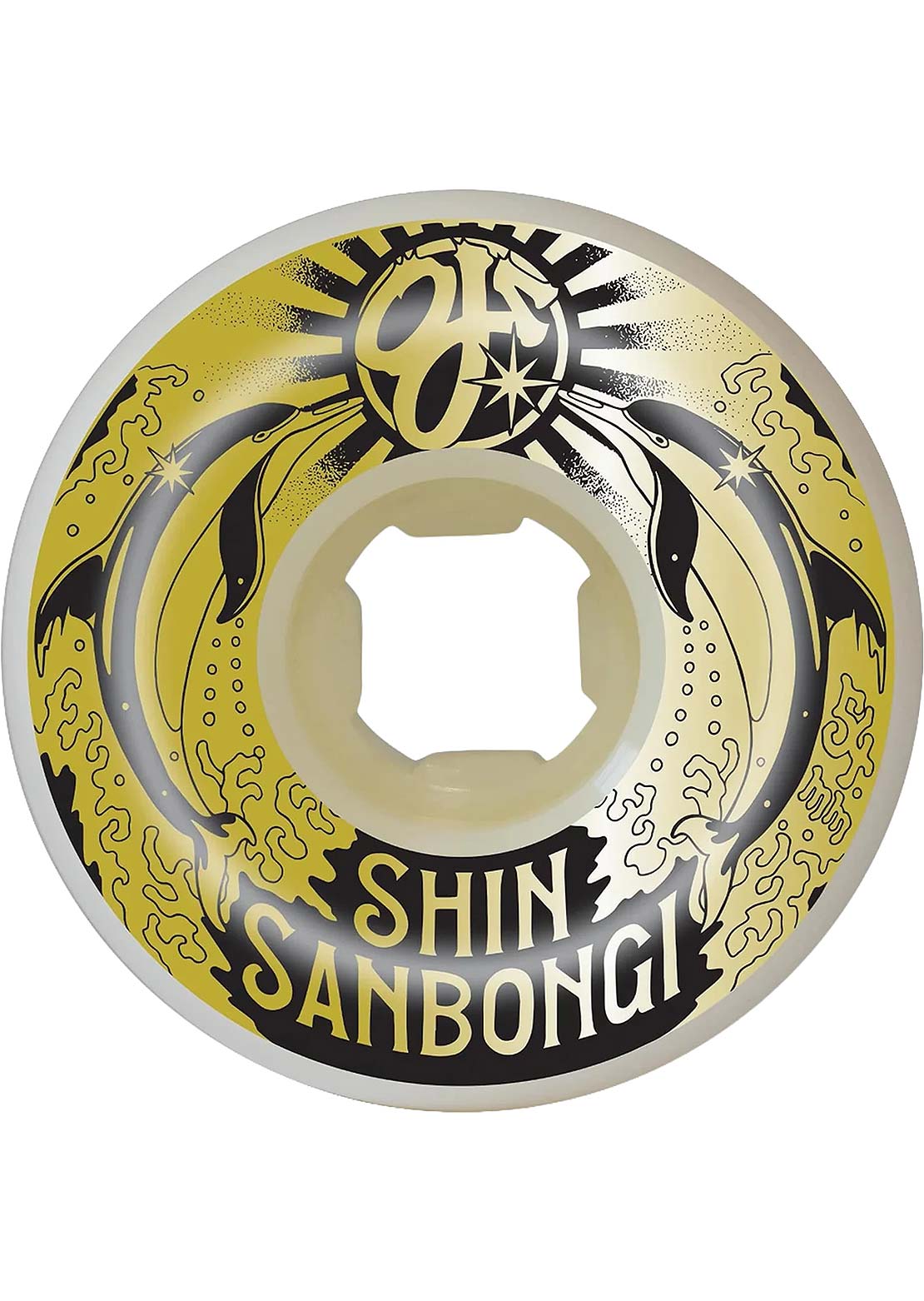 OJ Wheels Unisex Shin Sanbongi Dolphins Gold Double Duro Mini Combo 101A/95A Skateboard Wheels