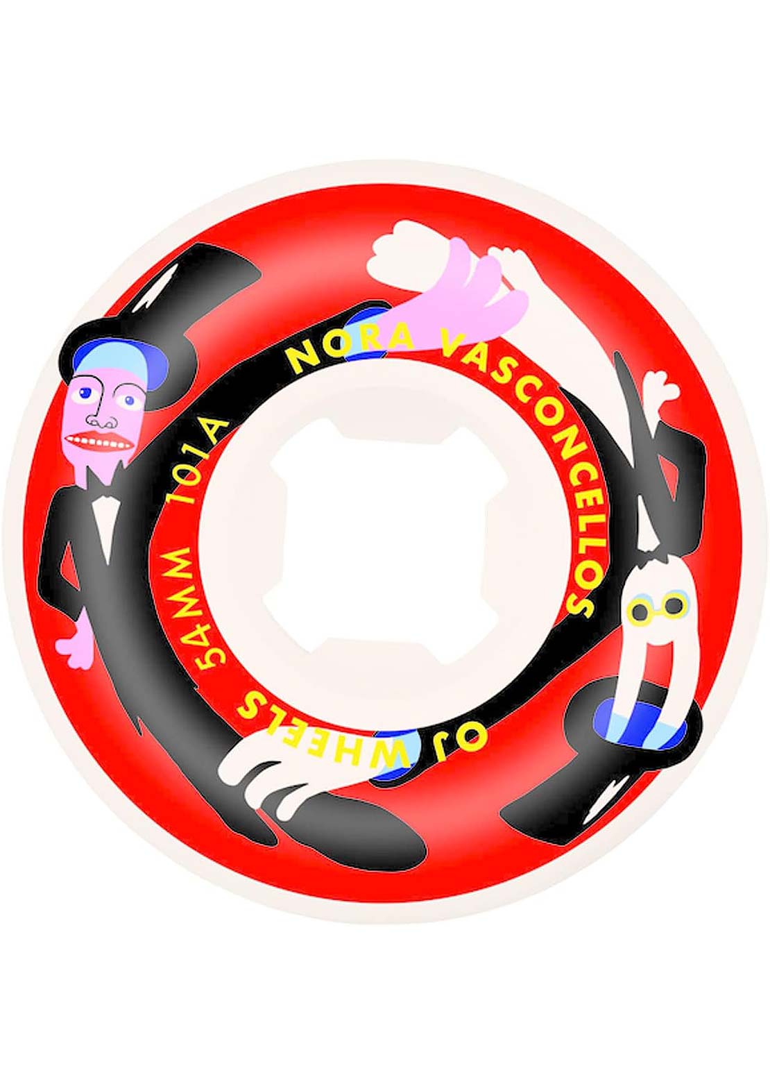 OJ Wheels Vasconcellos Nora By Alexis Elite Ez Edge 101A Skateboard Wheels White