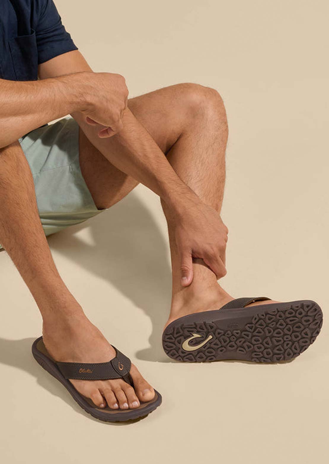 Olukai Men's Ohana Sandals Dark Java/Ray