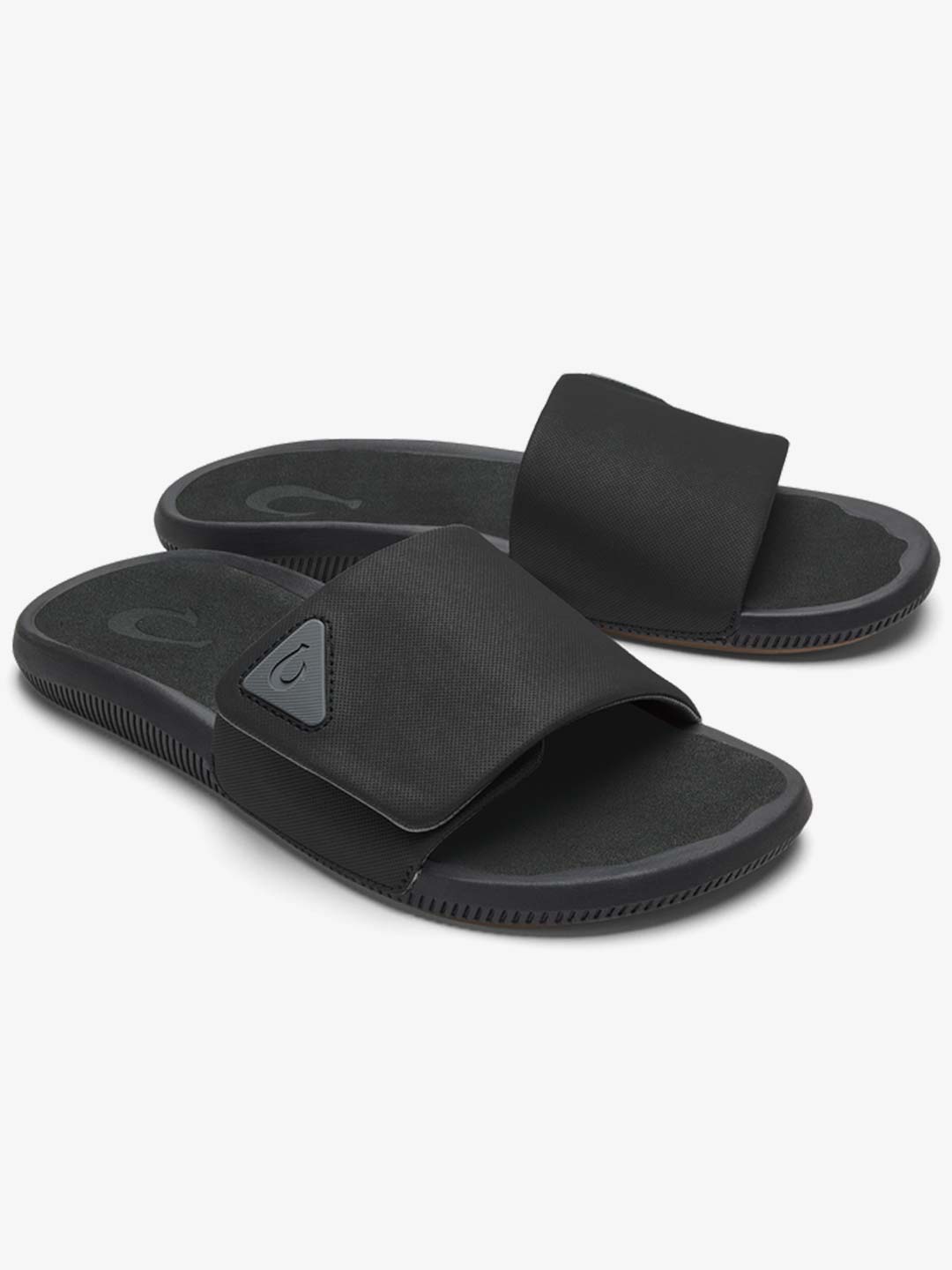 Olukai Men's Ulele Slide Sandals Lava Rock/Lava Rock