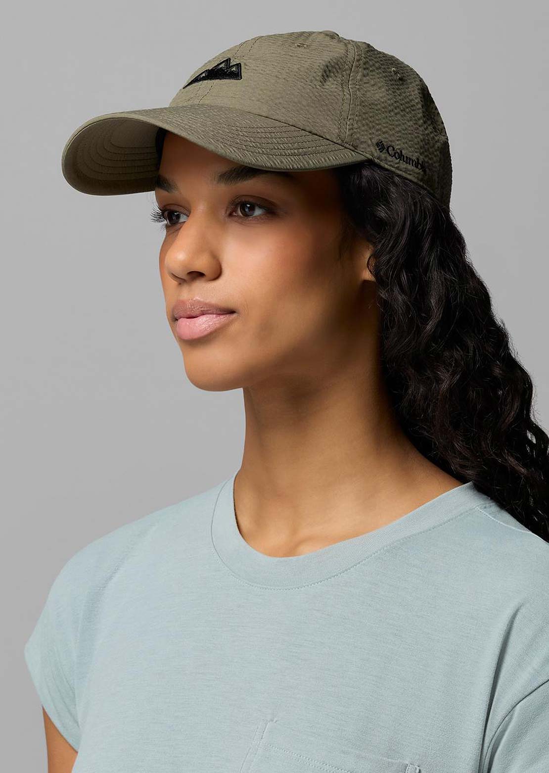 Columbia Unisex Wellzy Ball Cap Stone Green Mountains