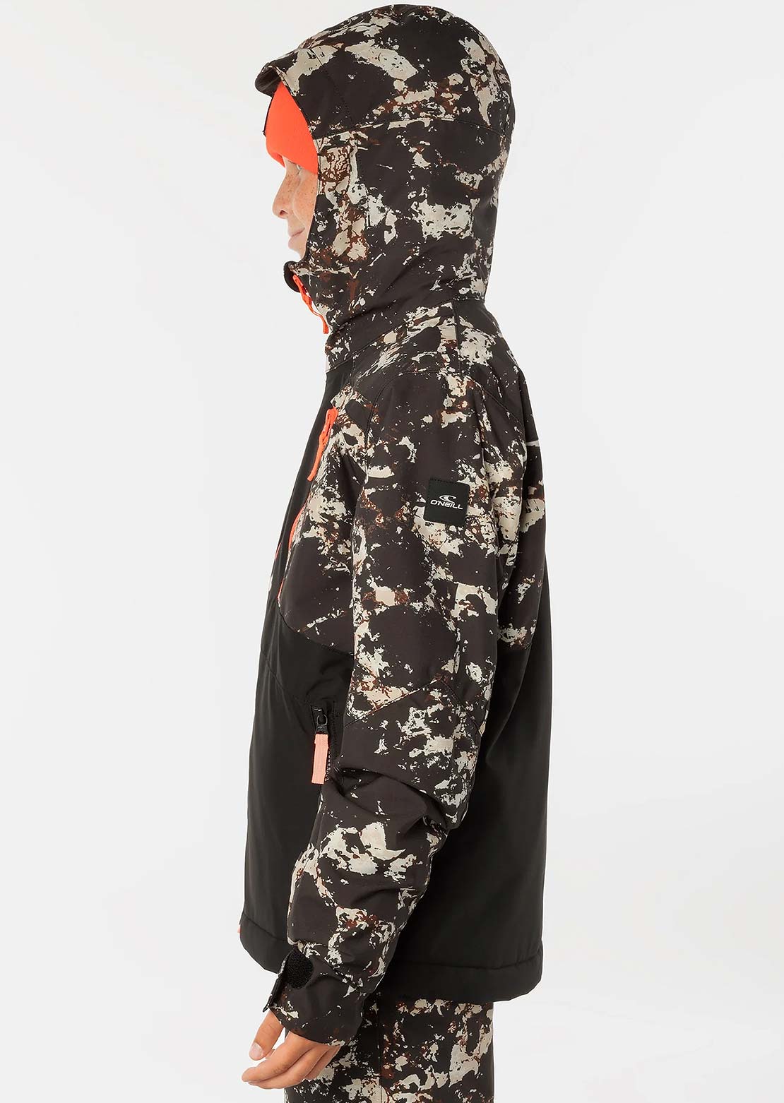 O'Neill Junior FWC Cruz Block Snow Jacket Black/Beige Quarry